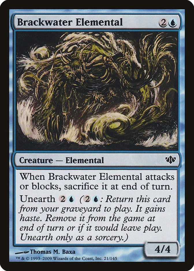 2009 Conflux Brackwater Elemental common #21 unlisted card image
