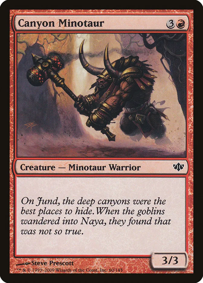 2009 Conflux Canyon Minotaur common #60 unlisted card image