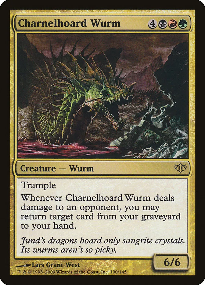 2009 Conflux Charnelhoard Wurm rare #100 unlisted card image