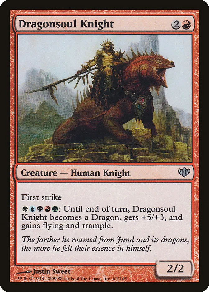 2009 Conflux Dragonsoul Knight uncommon #62 unlisted card image