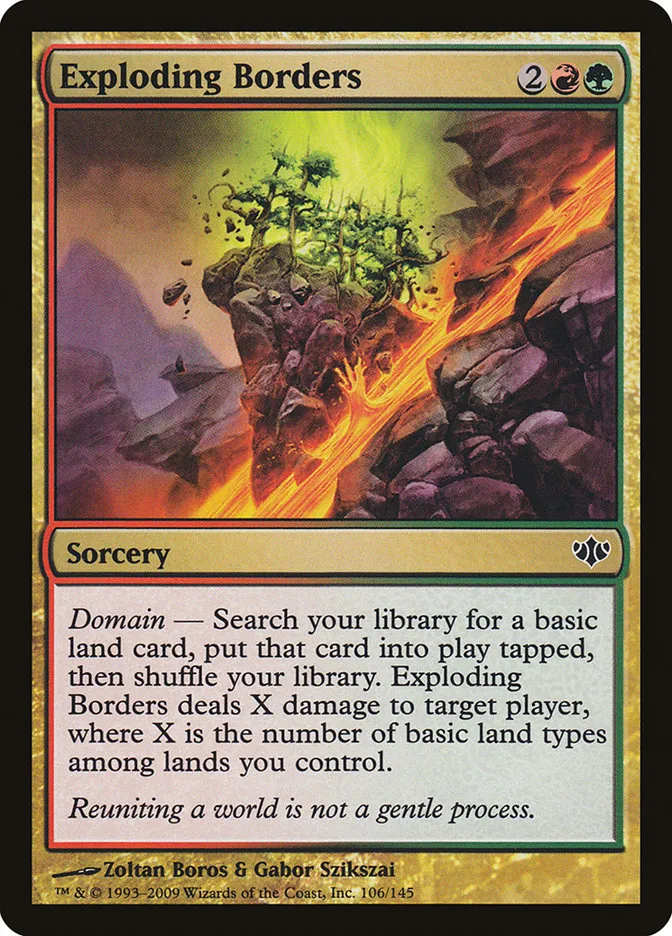 2009 Conflux Exploding Borders common #106 unlisted card image