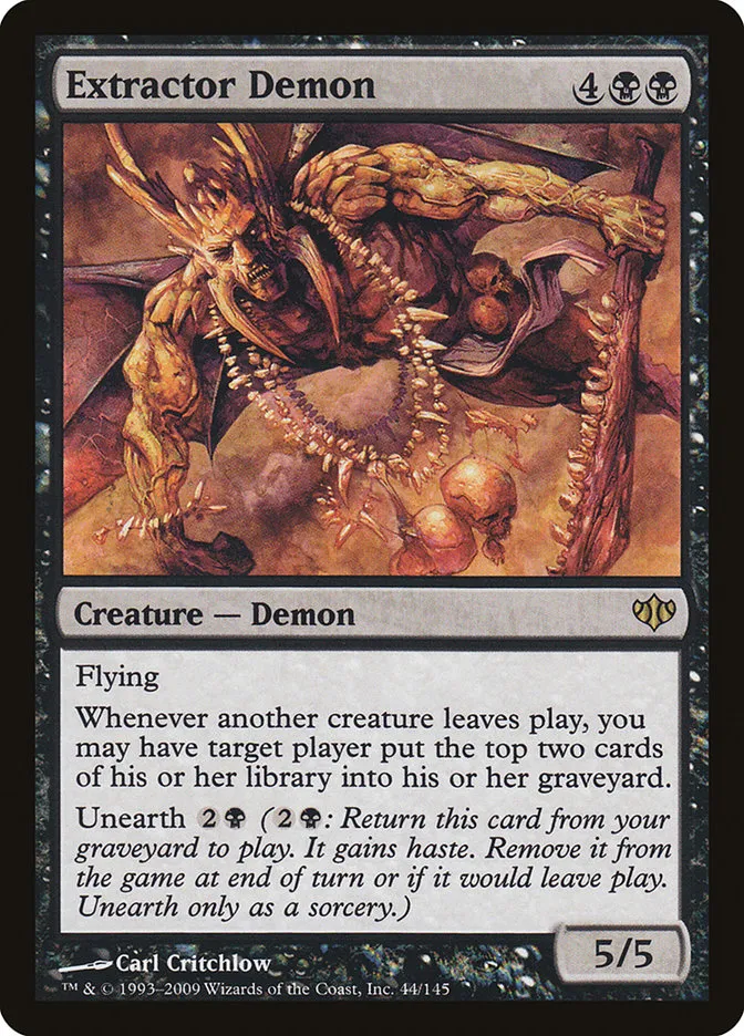 2009 Conflux Extractor Demon rare #44 unlisted card image