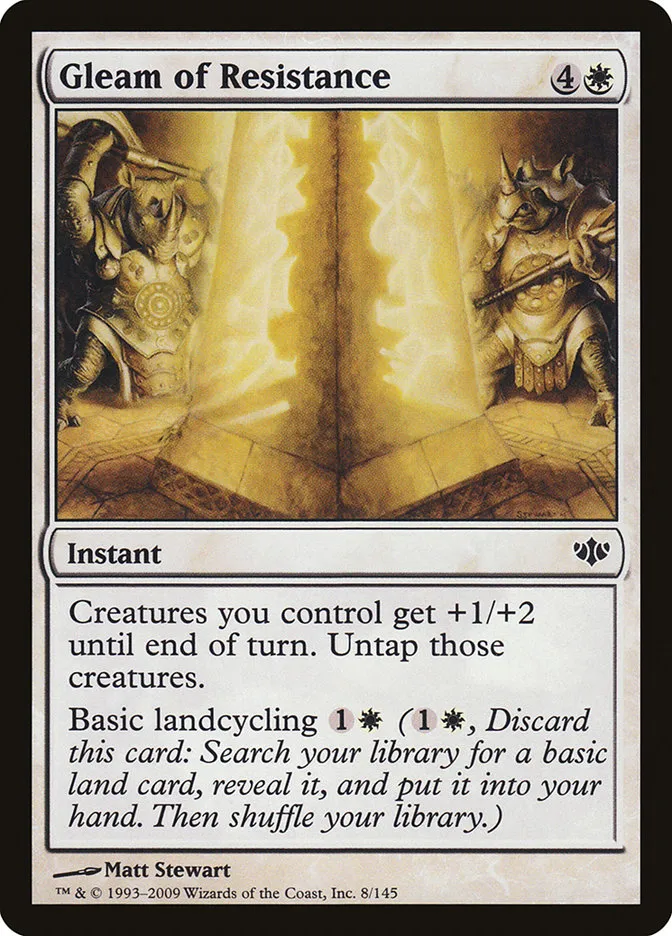 2009 Conflux Gleam of Resistance common #8 unlisted card image