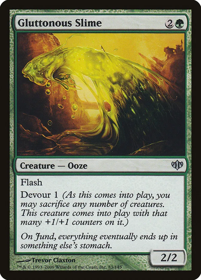 2009 Conflux Gluttonous Slime uncommon #83 unlisted card image