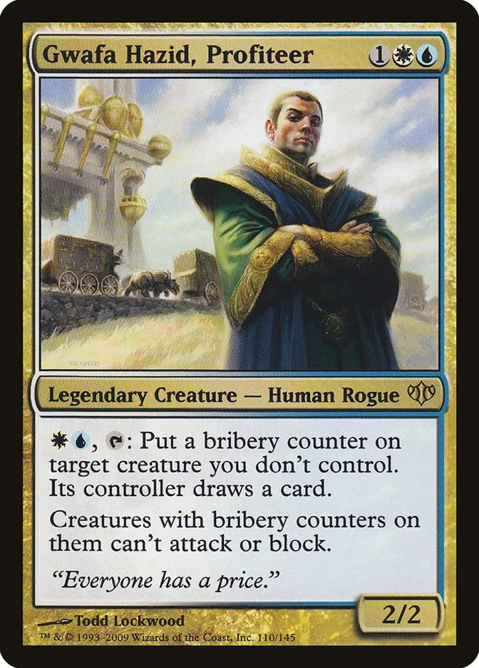 2009 Conflux Gwafa Hazid, Profiteer rare #110 unlisted card image