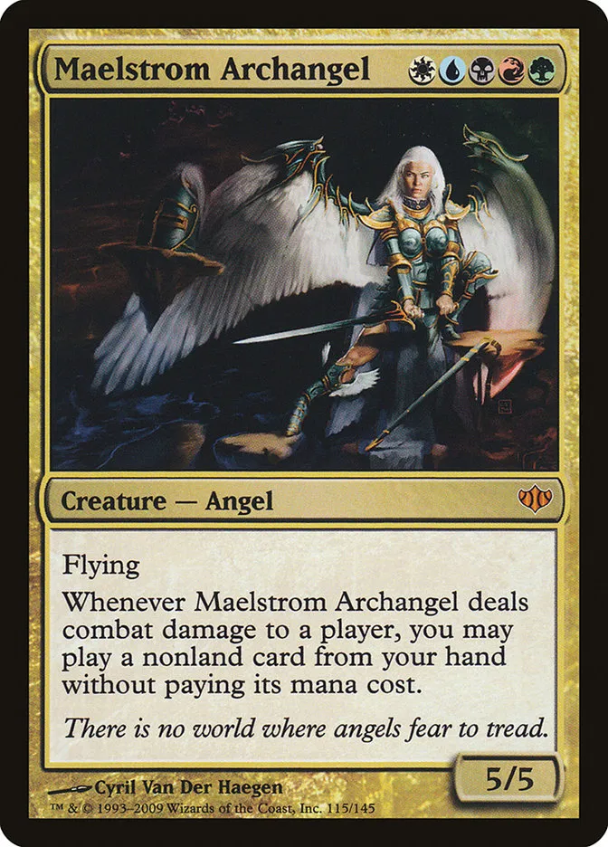 2009 Conflux Maelstrom Archangel mythic #115 unlisted card image