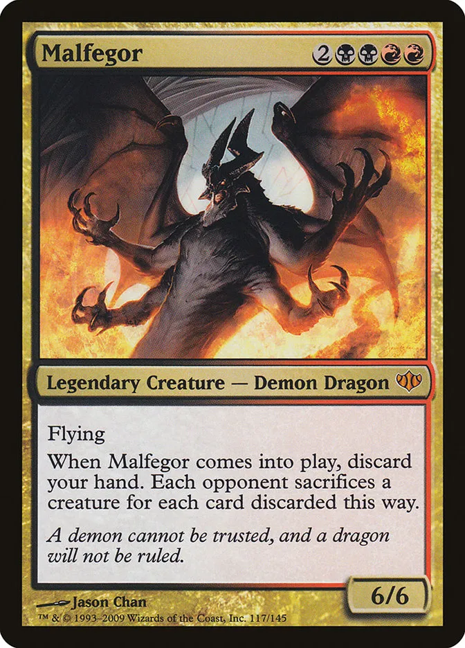 2009 Conflux Malfegor mythic #117 unlisted card image