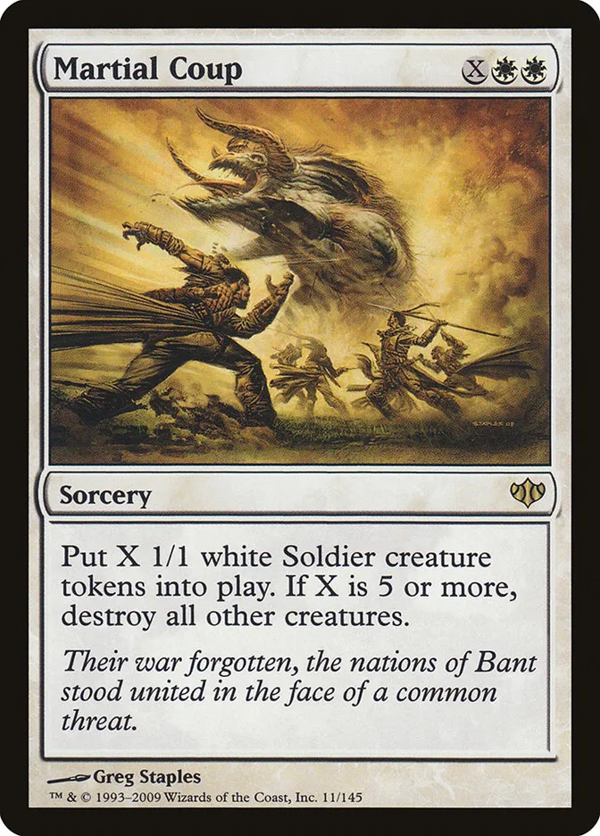 2009 Conflux Martial Coup rare #11 unlisted card image