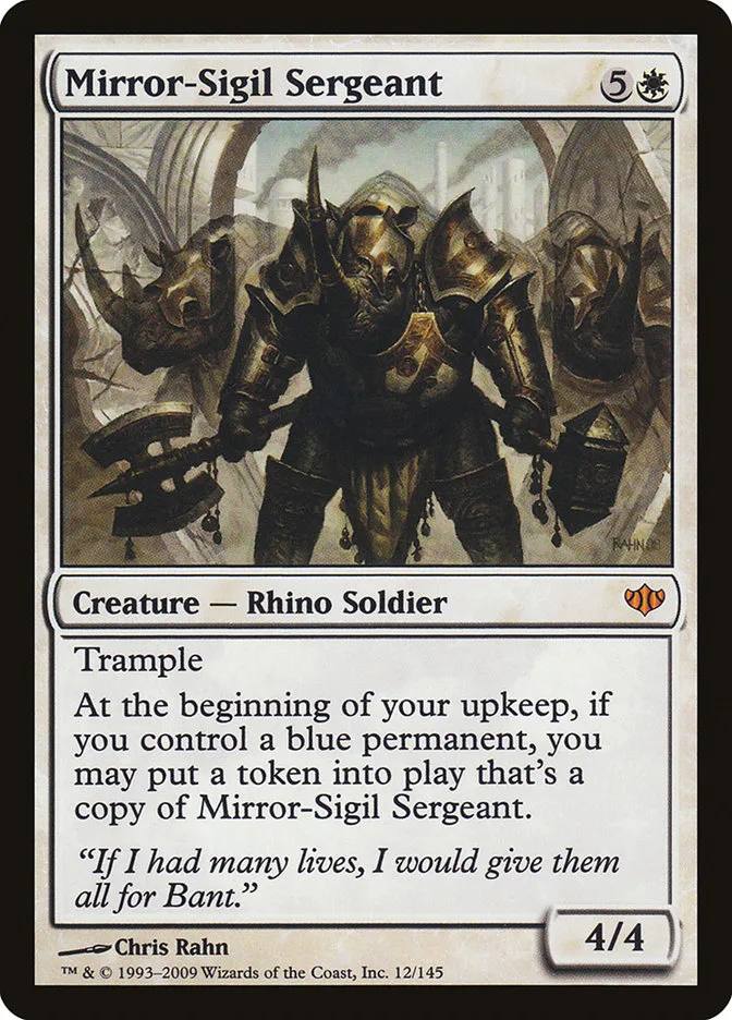 2009 Conflux Mirror-Sigil Sergeant mythic #12 unlisted card image