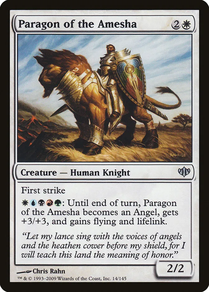 2009 Conflux Paragon of the Amesha uncommon #14 unlisted card image