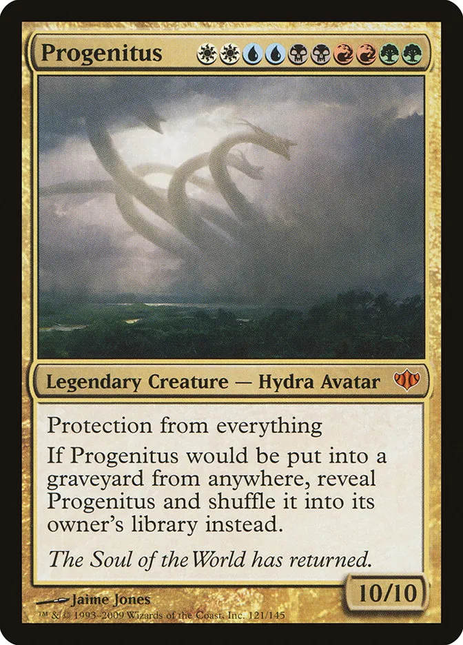 2009 Conflux Progenitus mythic #121 unlisted card image