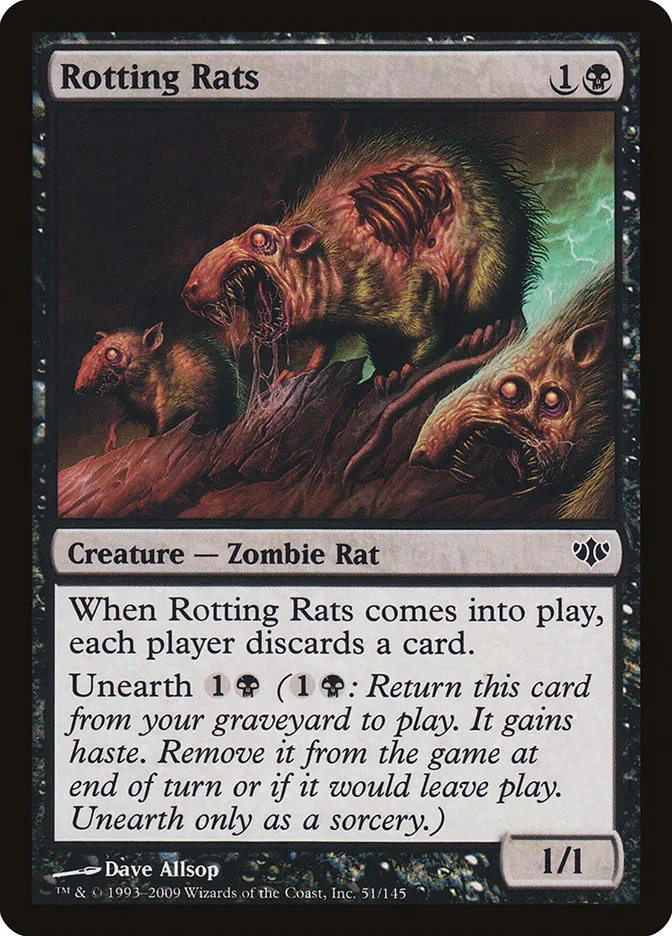 2009 Conflux Rotting Rats common #51 unlisted card image