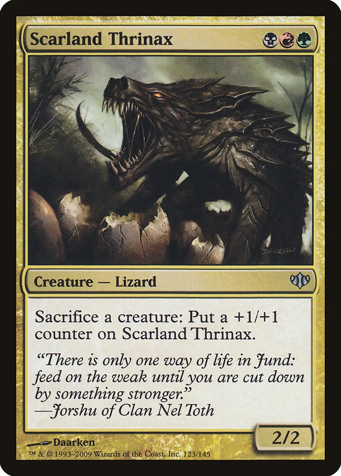 2009 Conflux Scarland Thrinax uncommon #123 unlisted card image