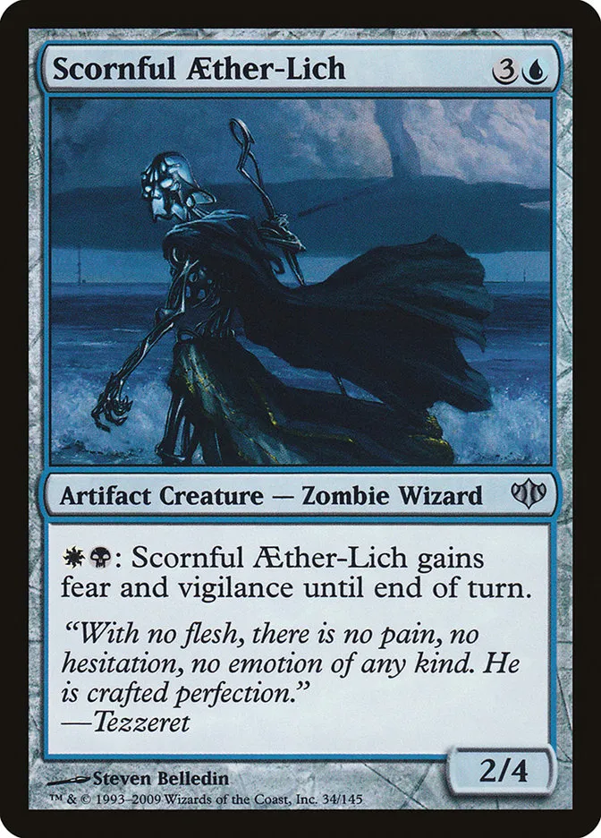2009 Conflux Scornful Aether-Lich uncommon #34 unlisted card image