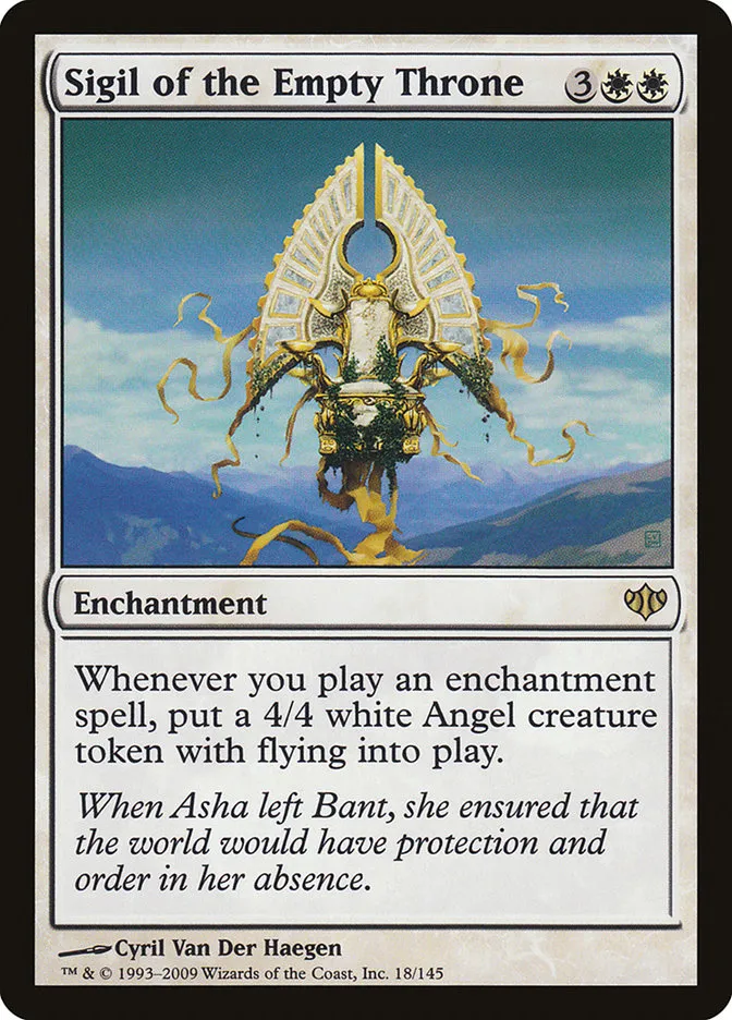 2009 Conflux Sigil of the Empty Throne rare #18 unlisted card image