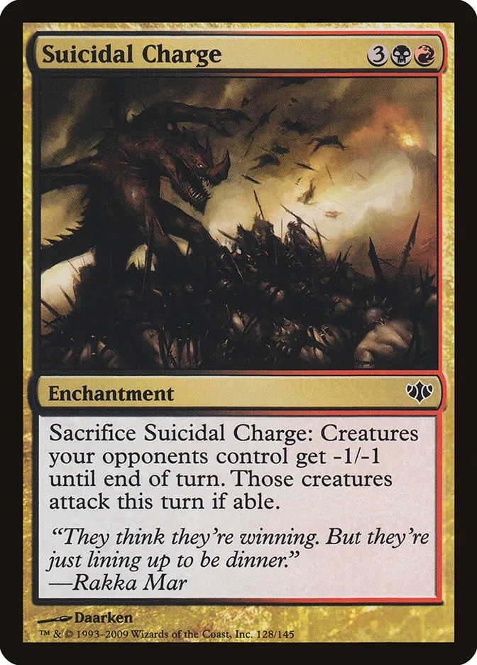 2009 Conflux Suicidal Charge common #128 unlisted card image