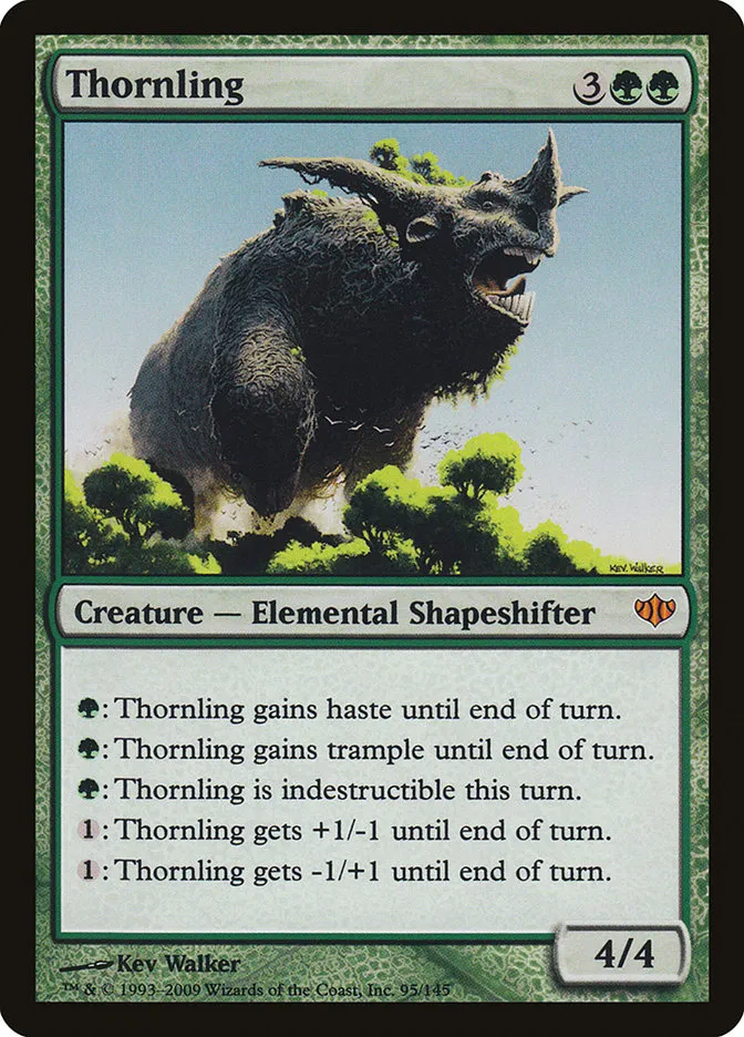 2009 Conflux Thornling mythic #95 unlisted card image