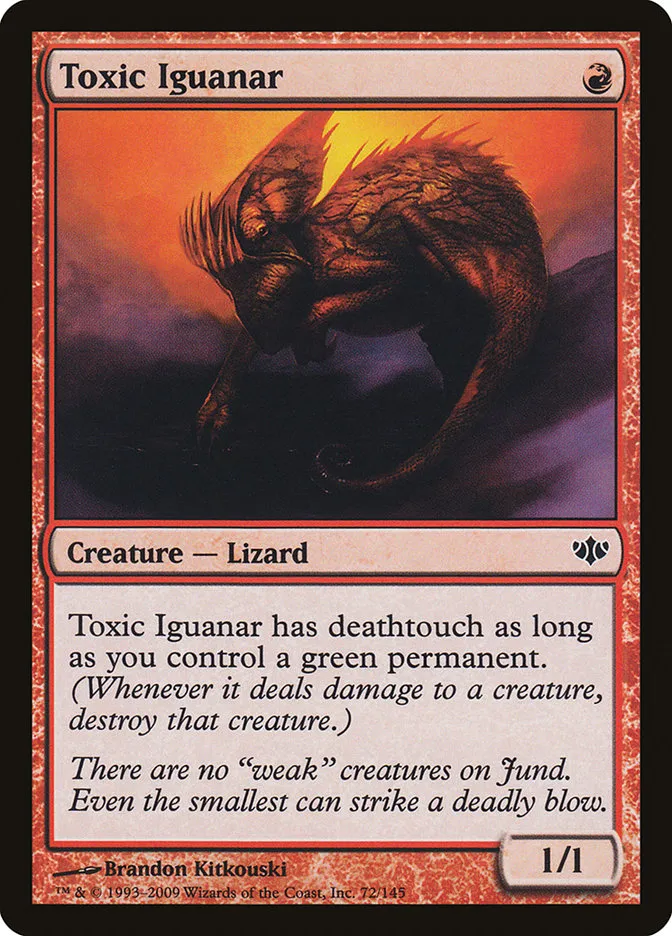 2009 Conflux Toxic Iguanar common #72 unlisted card image