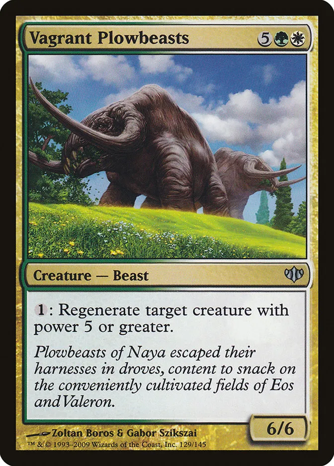 2009 Conflux Vagrant Plowbeasts uncommon #129 unlisted card image