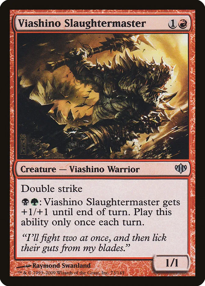 2009 Conflux Viashino Slaughtermaster uncommon #73 unlisted card image