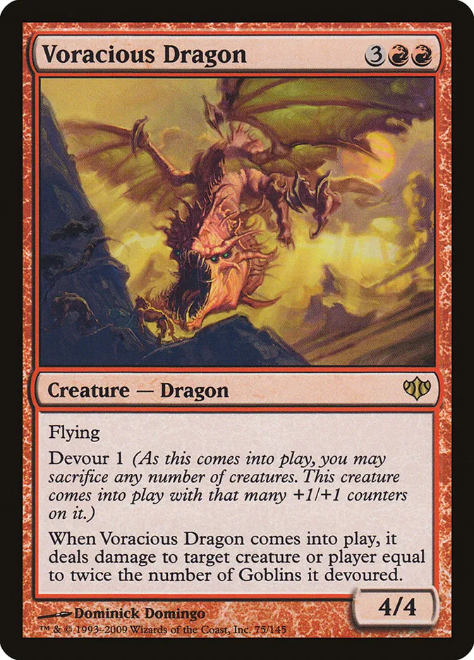 2009 Conflux Voracious Dragon rare #75 unlisted card image