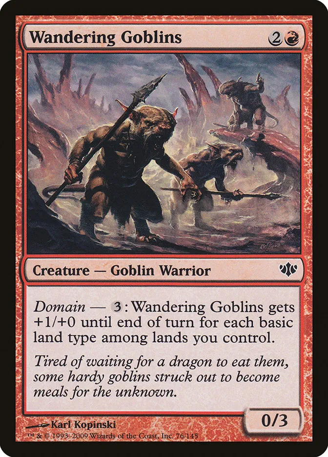 2009 Conflux Wandering Goblins common #76 unlisted card image