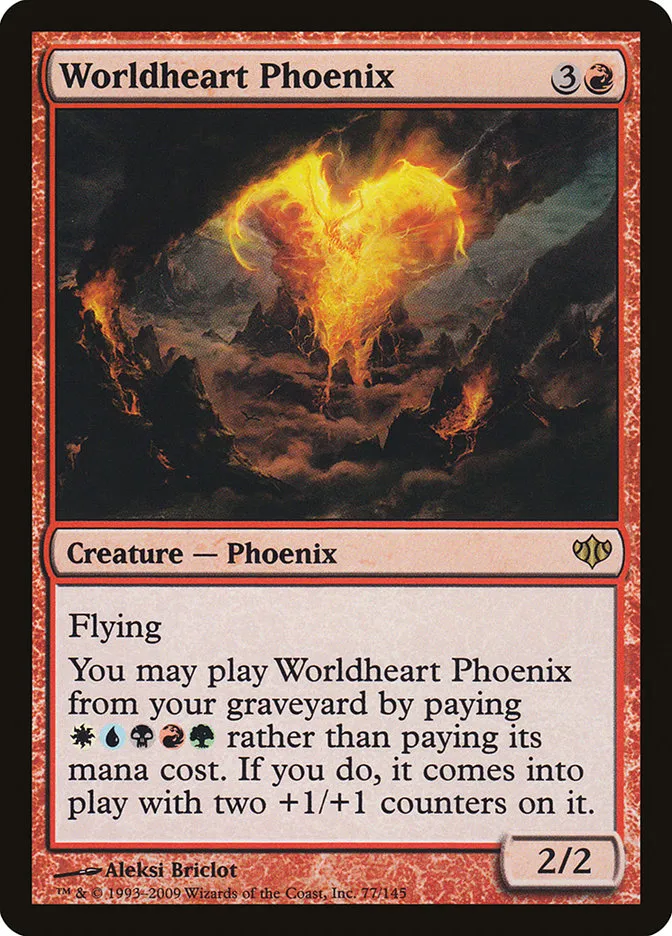 2009 Conflux Worldheart Phoenix rare #77 unlisted card image