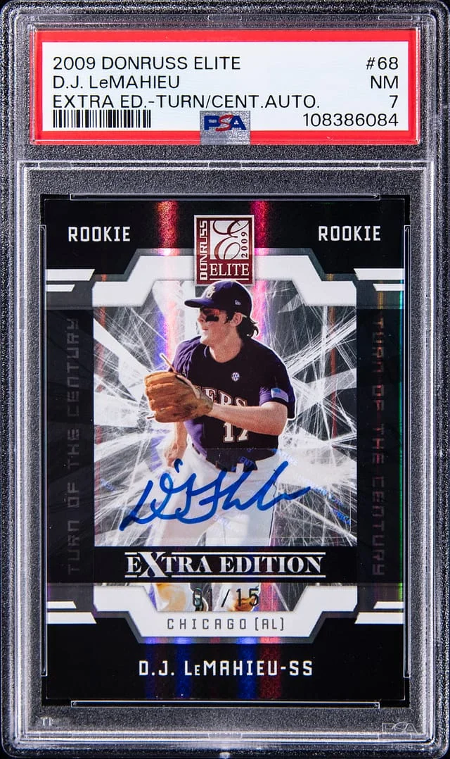 2009 Donruss Elite Extra Edition D.J. LeMahieu Turn Of The Century Autographs #68 card image