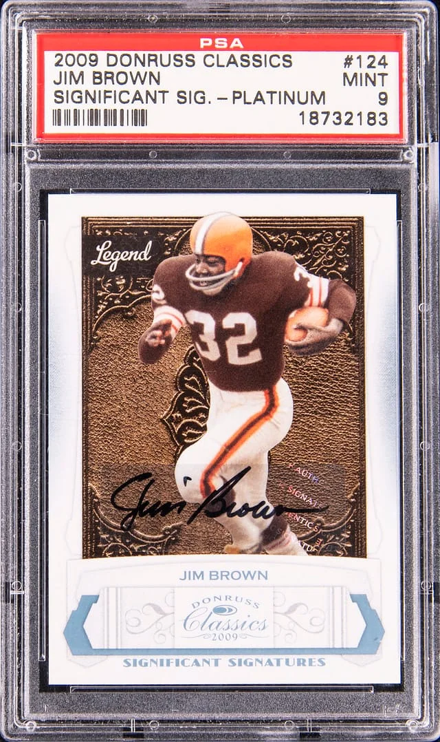2009 Donruss Jim Brown Classics Significant Signatures Platinum #124 card image