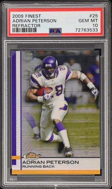 2009 Finest Adrian Peterson Refractor #25 card image