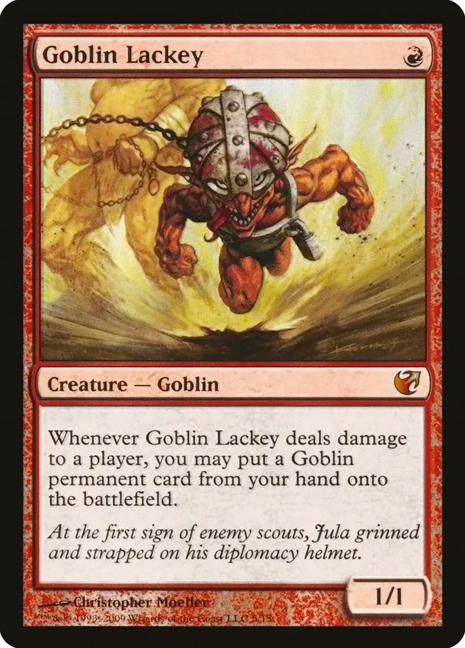 2009 From the Vault: Exiled Goblin Lackey mythic #5 unlisted card image