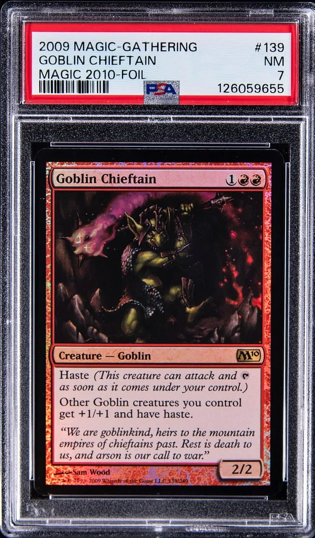 2009 Magic: The Gathering Magic 2010 Holo Goblin Chieftain #139 card image