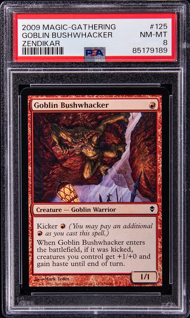 2009 Magic: The Gathering Zendikar Goblin Bushwhacker #125 card image