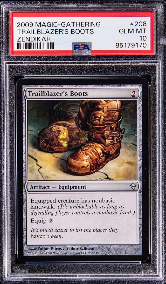 2009 Magic: The Gathering Zendikar Trailblazer's Boots #208 card image