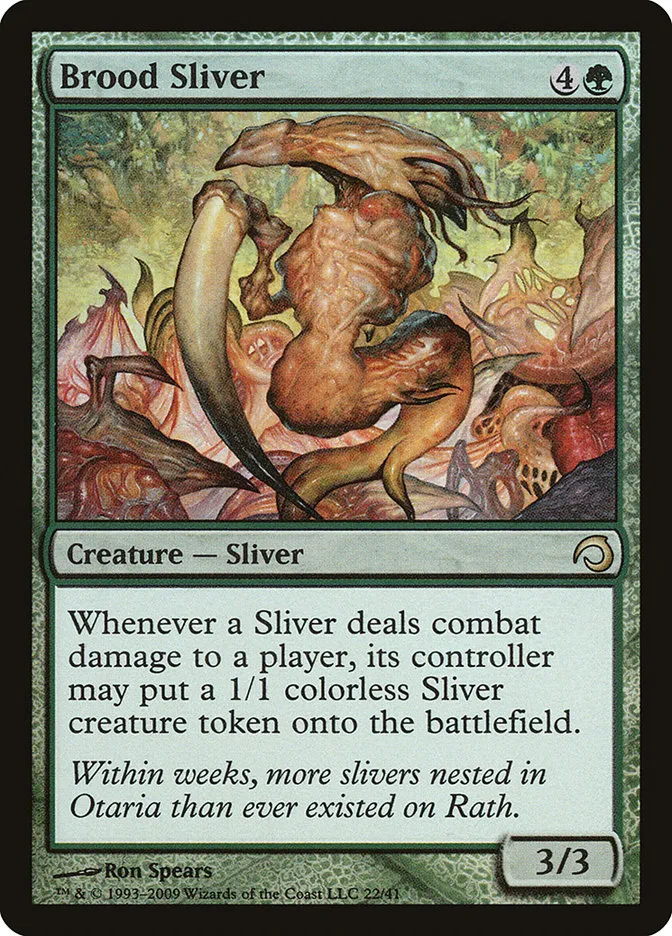 2009 Premium Deck Series: Slivers Brood Sliver rare #22 rare card image