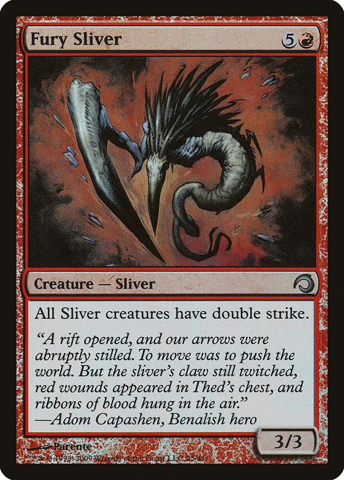 2009 Premium Deck Series: Slivers Fury Sliver uncommon #25 uncommon card image
