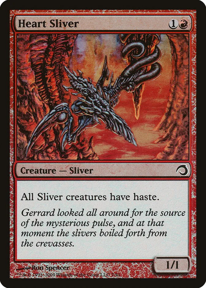 2009 Premium Deck Series: Slivers Heart Sliver common #7 common card image