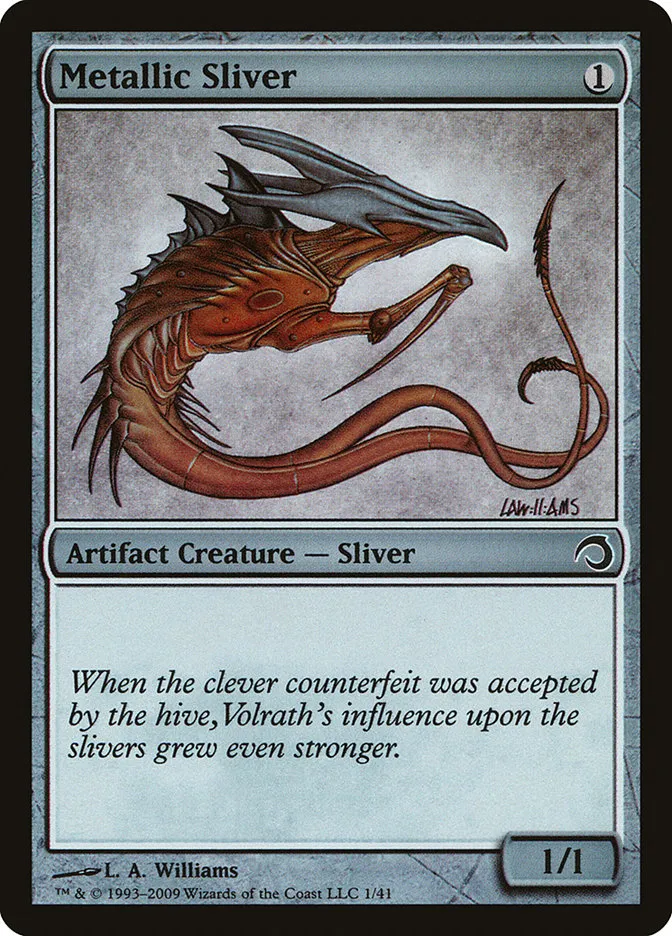 2009 Premium Deck Series: Slivers Metallic Sliver common #1 common card image