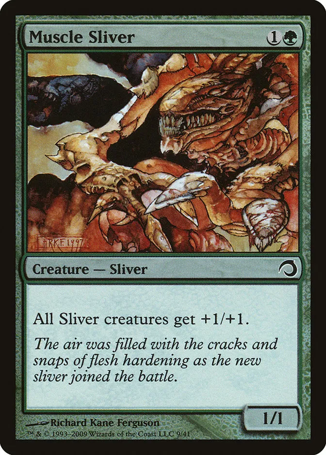 2009 Premium Deck Series: Slivers Muscle Sliver common #9 common card image