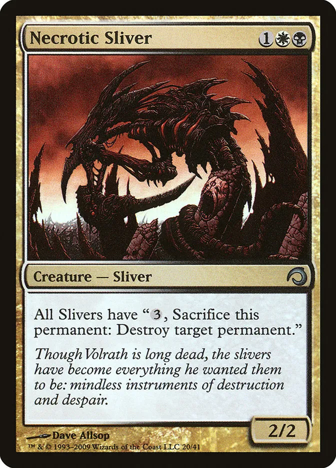 2009 Premium Deck Series: Slivers Necrotic Sliver uncommon #20 uncommon card image