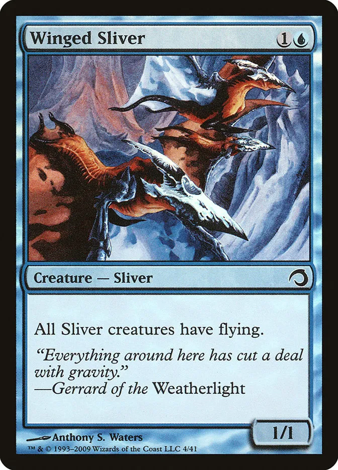 2009 Premium Deck Series: Slivers Winged Sliver common #4 common card image
