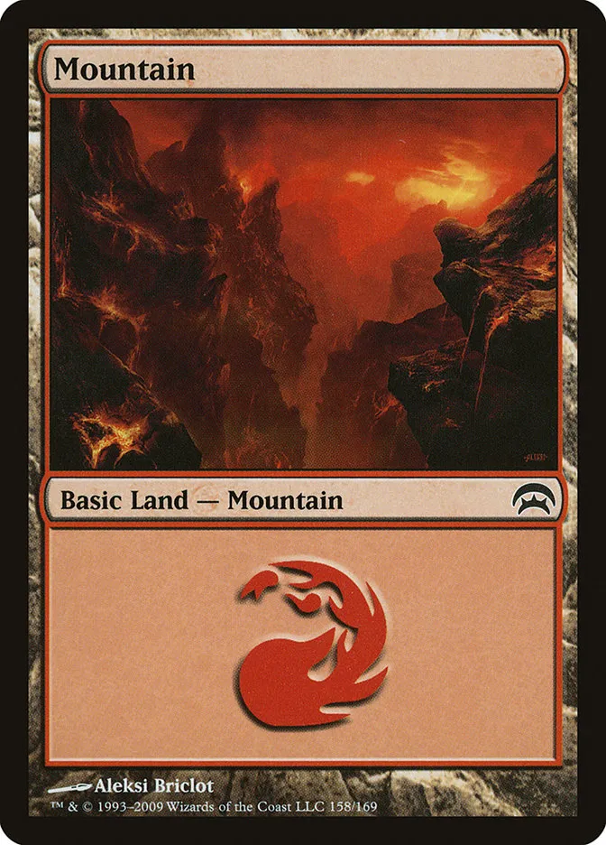 2009 Planechase Mountain common #158 common card image