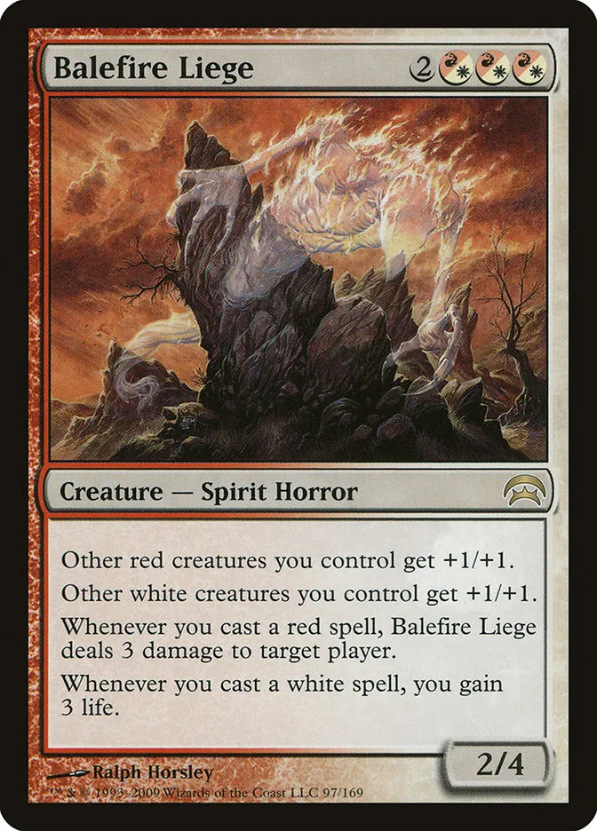 2009 Planechase Balefire Liege #97 rare card image