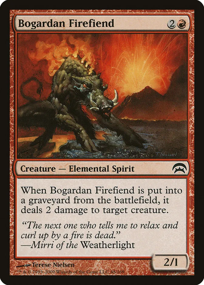 2009 Planechase Bogardan Firefiend common #48 common card image