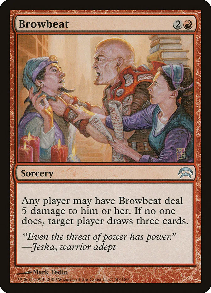 2009 Planechase Browbeat uncommon #50 uncommon card image