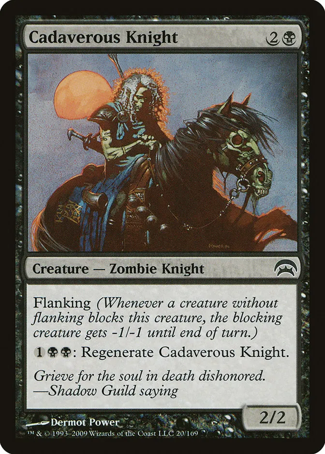 2009 Planechase Cadaverous Knight common #20 common card image
