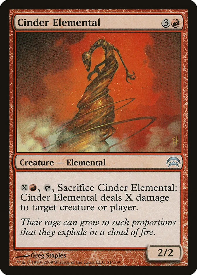 2009 Planechase Cinder Elemental uncommon #51 uncommon card image
