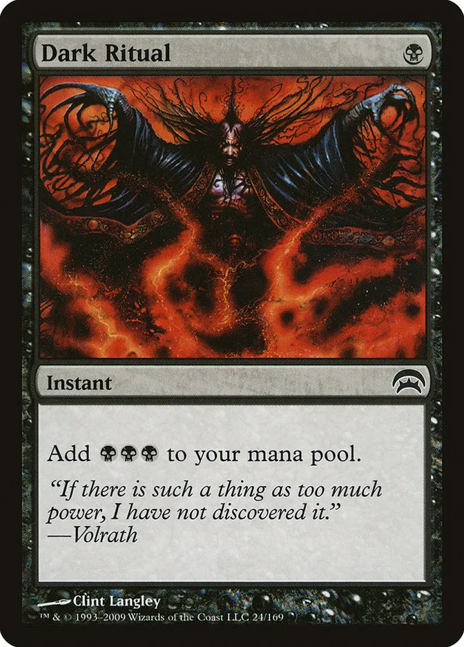 2009 Planechase Dark Ritual common #24 common card image