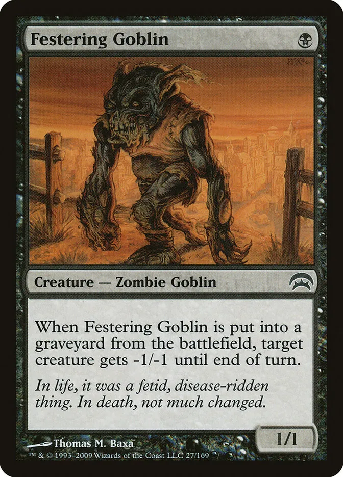 2009 Planechase Festering Goblin common #27 common card image