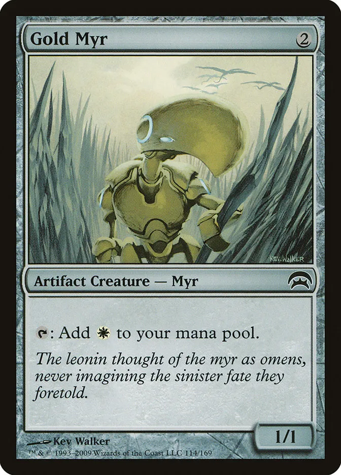 2009 Planechase Gold Myr #114 common card image
